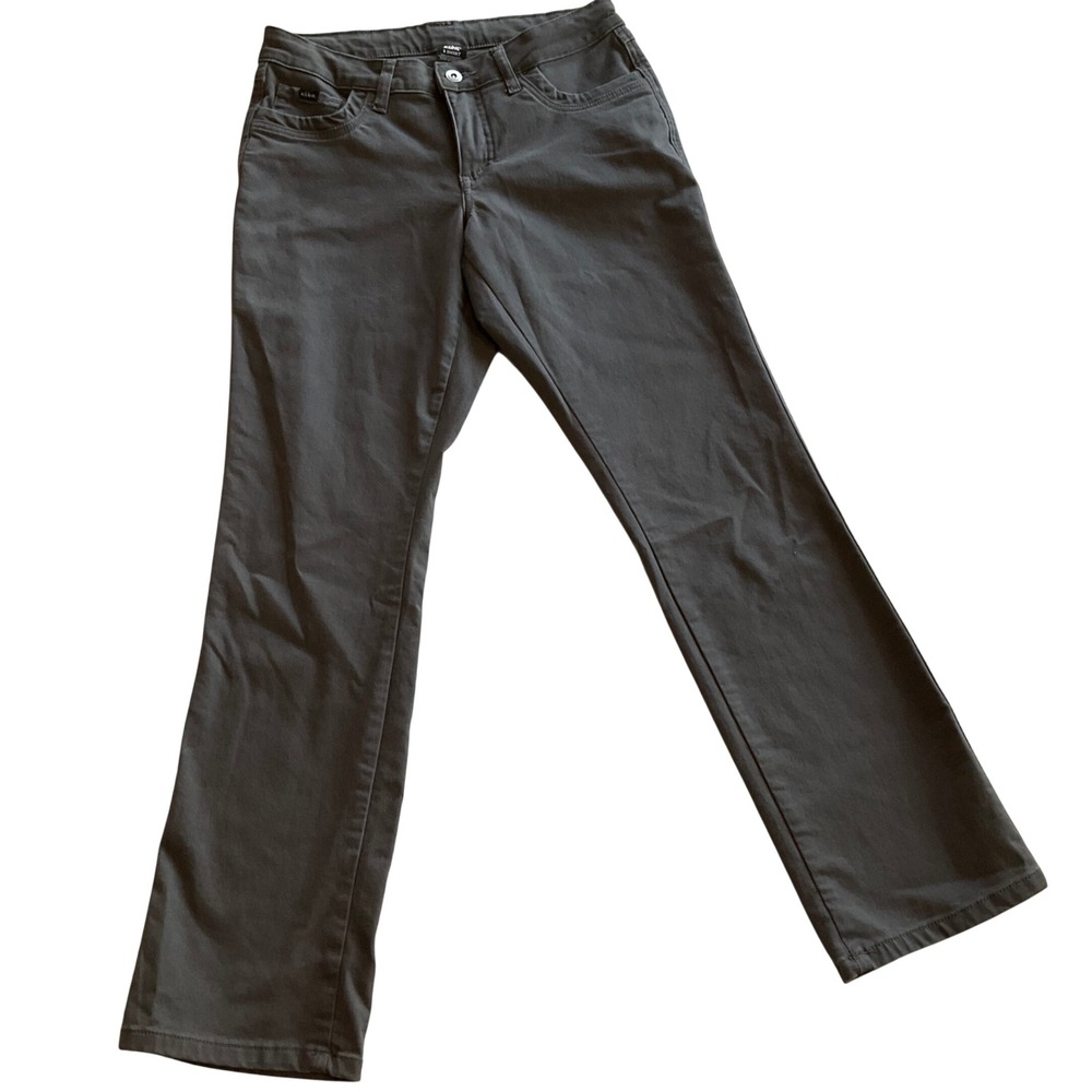 KUHL Straight Leg Pants Women 6 Short Grey Outdoor Hiking Utility Casual Jeans